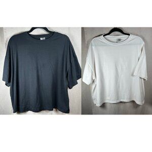 H&M: Oversized Crew Neck Cropped T-Shirts